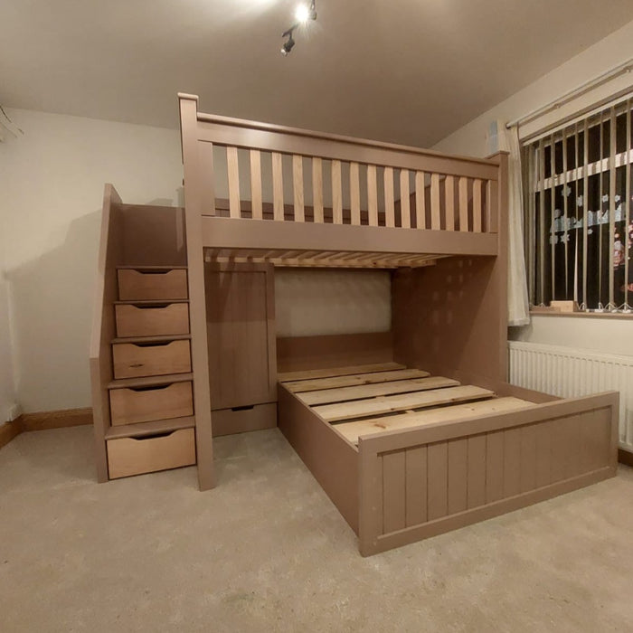 Deluxe L Shape Bunk (oak stairs)