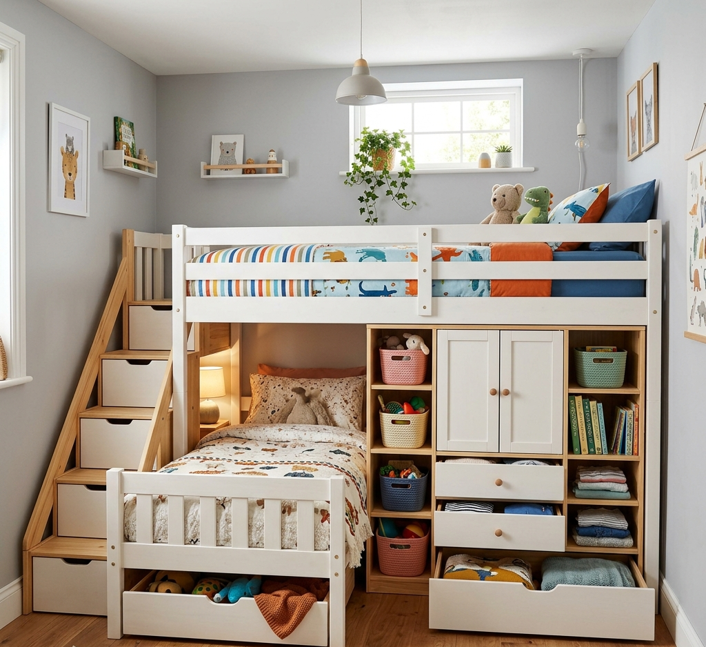 Why Bunk Beds with Storage Are Perfect for Small Bedrooms