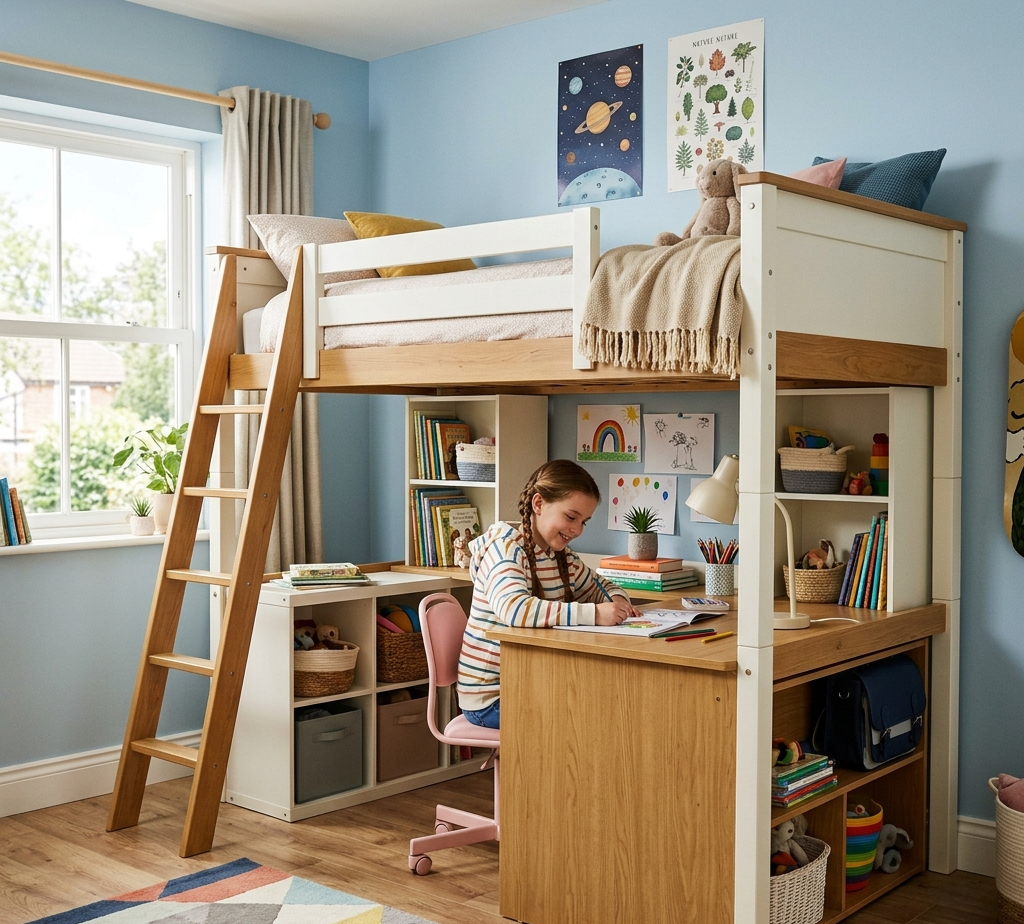 Why Parents Love High Sleeper Beds with Desk for Kids’ Bedrooms