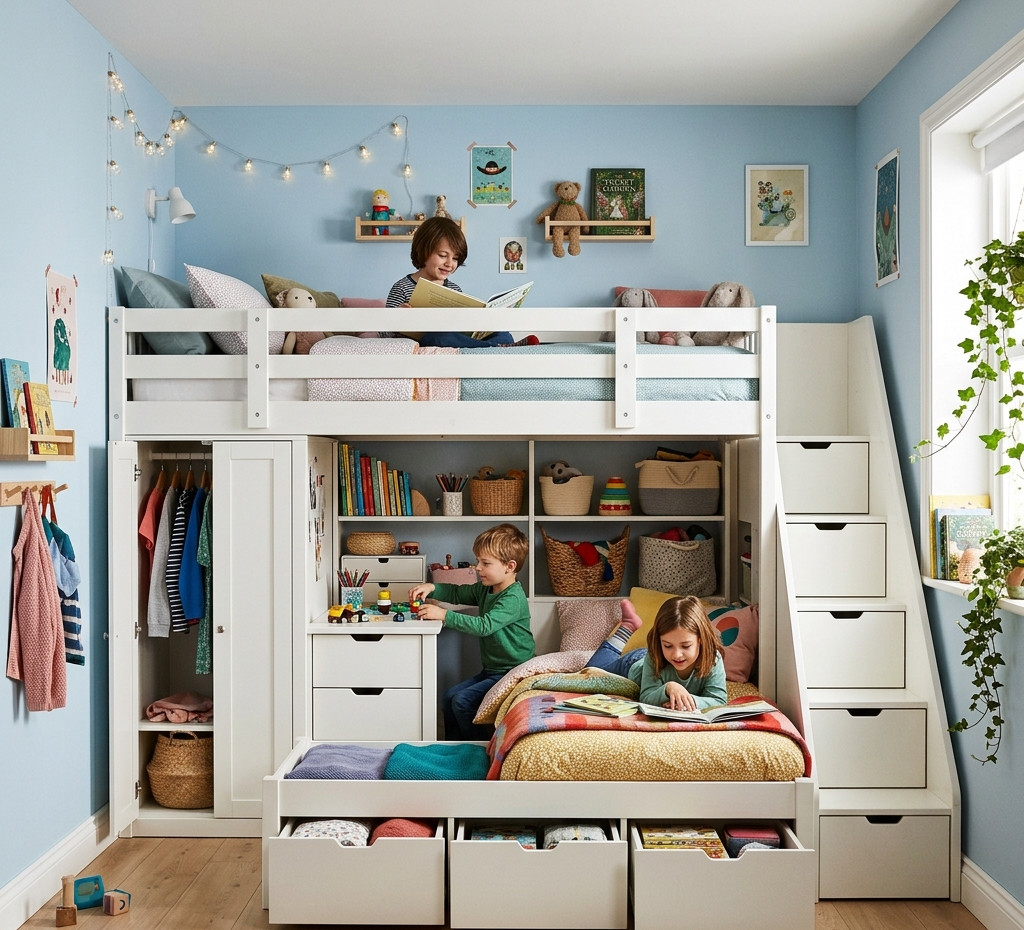 How Bunk Beds with Storage Can Transform Small Spaces