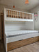 Oak trundle bunk with ladder